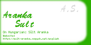 aranka sult business card